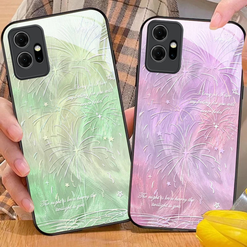 Фото Чехол для телефона из черного стекла Healing Enchanting Aura для Vivo Y16, Y76, Y75, Y52, Y72, Y55, Y72 5G, Y100, Y33s 4G, Y03, Y36, Y35, iQOO 12, Z9 Turbo №3