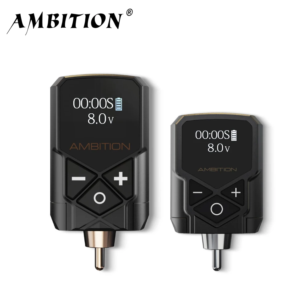 Ambition Kuark Wireless Tattoo Power Supply Battery Machine 1600MAH RCA Interface 5-7 Hours Quick Charge For Professional Artist