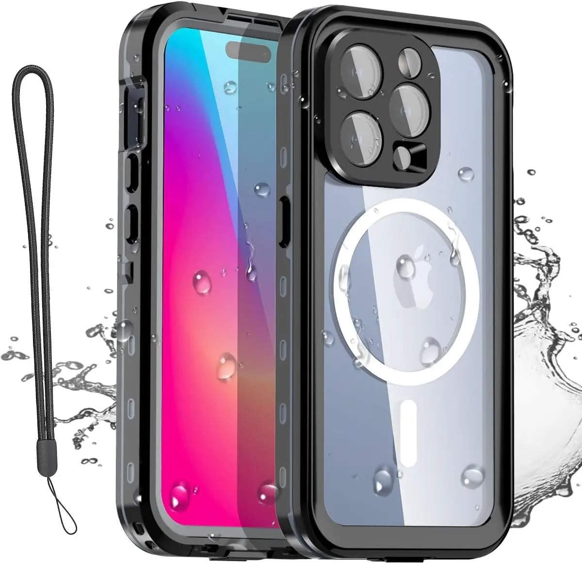 

Водонепроницаемый чехол с полной защитой корпуса для iPhone 15 14 13 12 Pro Max Plus