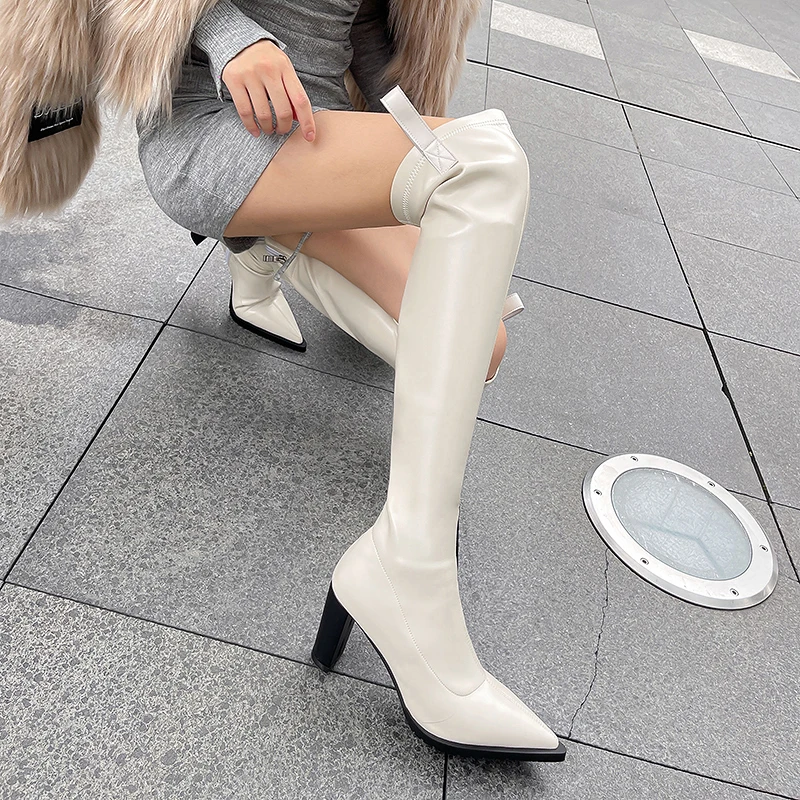 Женские ботфорты из натуральной кожи 22-24 5 см |