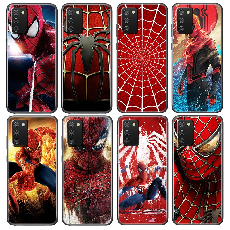 

Spiderman Marvel Case For Samsung Galaxy A52S A72 A71 A52 A51 A12 A32 A21S A73 A13 A53 4G 5G Soft Black Phone Cover