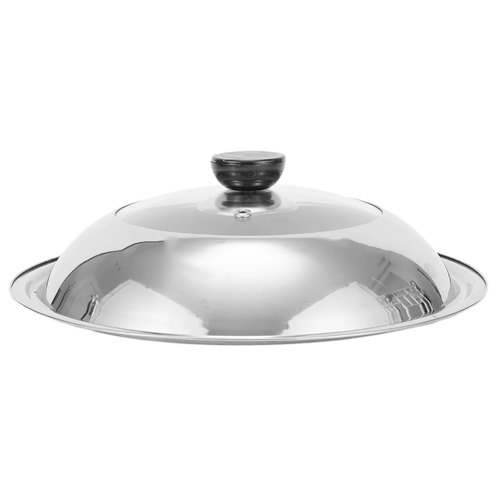 

Wok Lid Pot Lid Combined Vegetable Cover 36CM 38CM Kitchen Supplies Pot Lid Stainless Steel With Knob Kitchen Tools