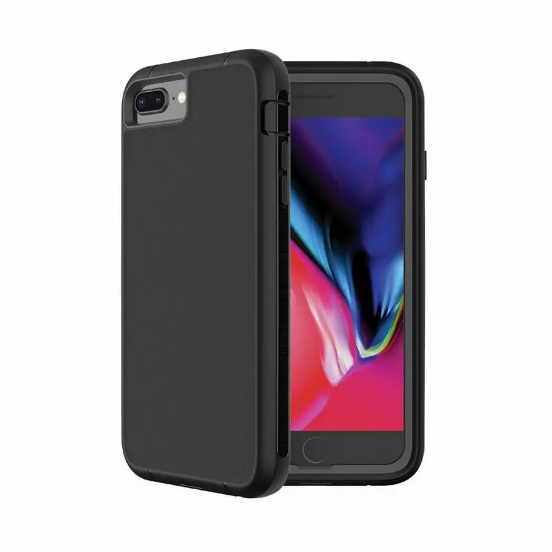 2023 new for Rugged Phone Case with Holster for iPhone 6 Plus, 7 Plus, 8 Plus - Black