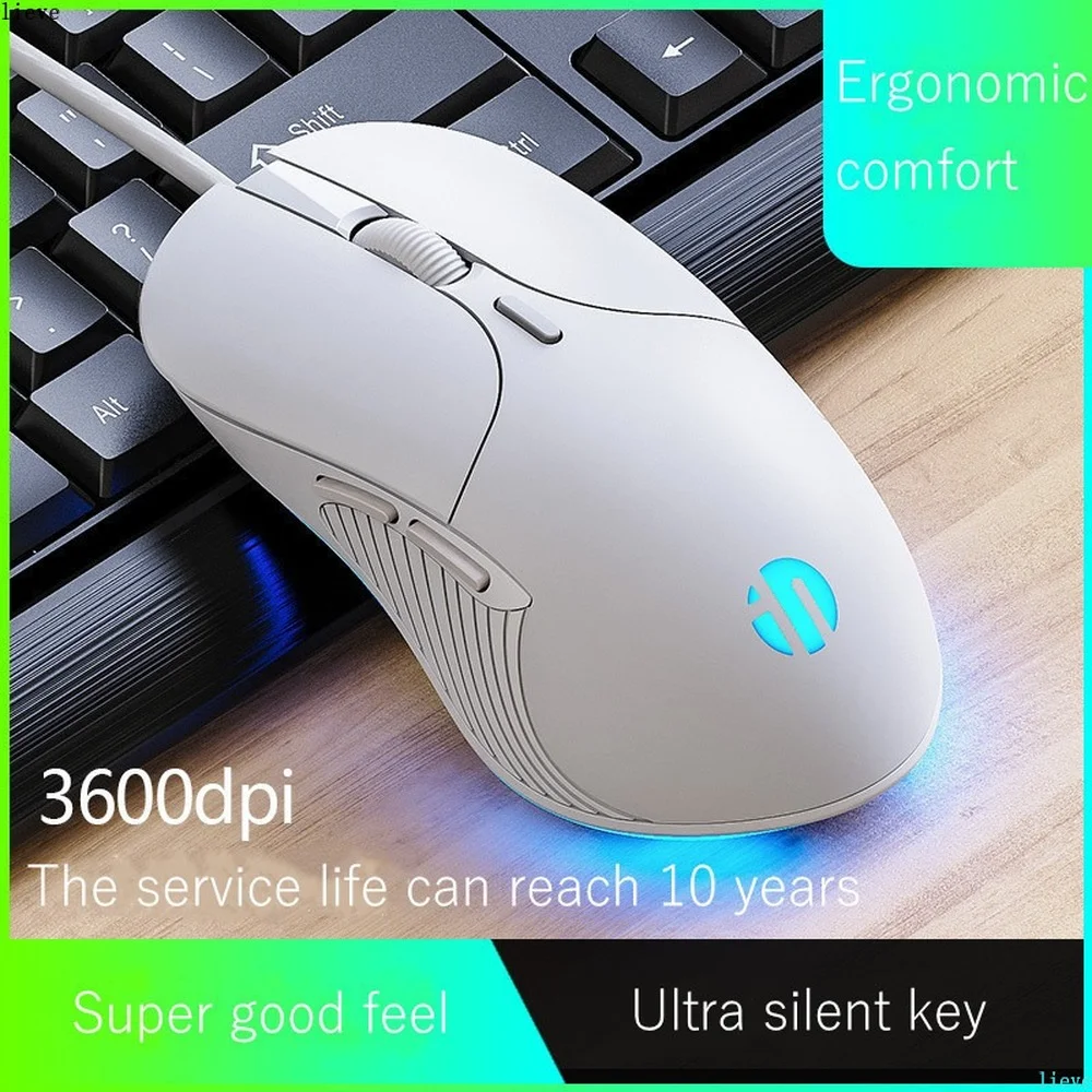 Мышь Компьютерная Оптическая Проводная 6 кнопок 3600DPI светодиодный USB | Компьютеры