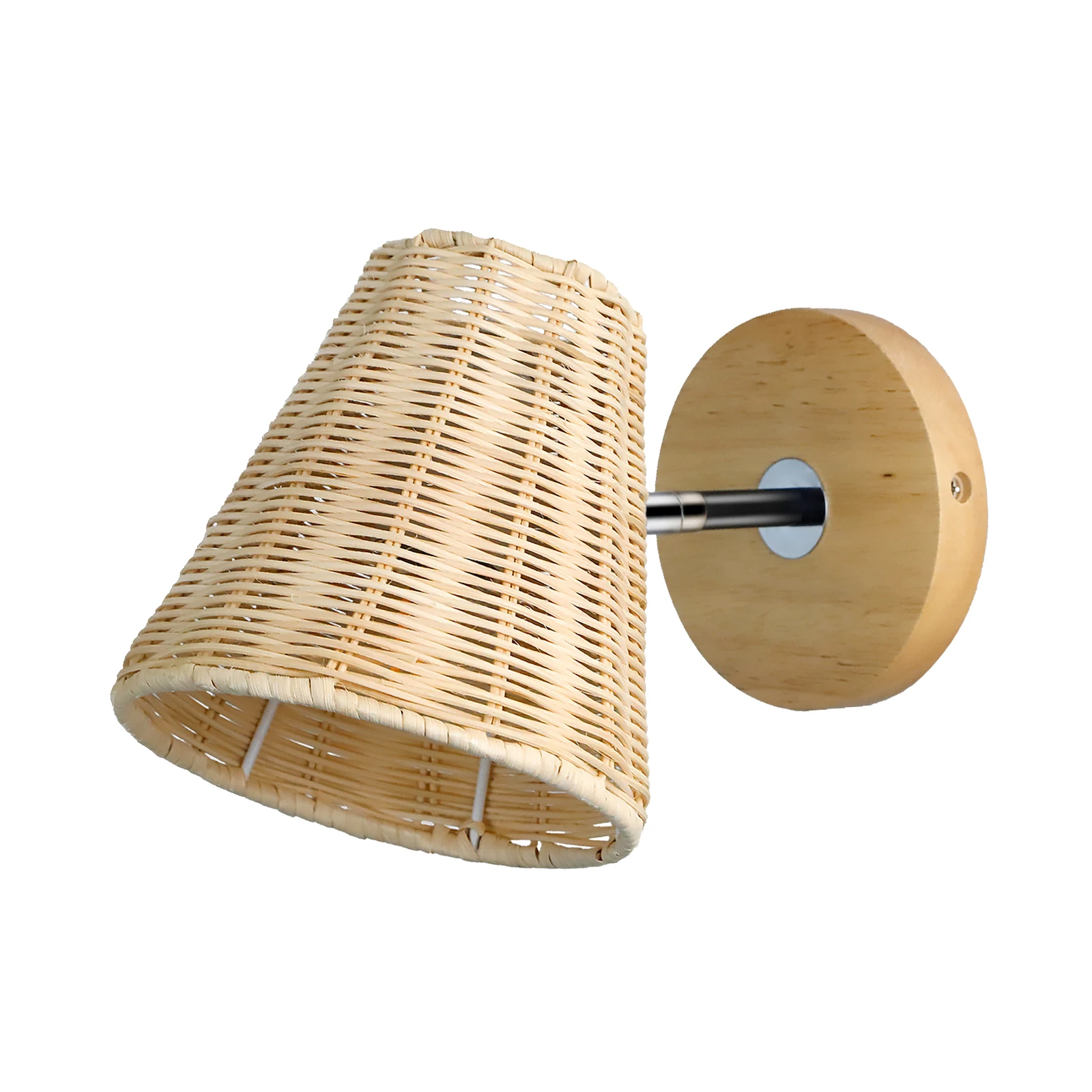 

Rattan Wall Sconces Wall Lamp Angle Adjustable Wall Mount Indoor Lighting Bedside Lamp for Barn Loft Bathroom Bedroom Porch