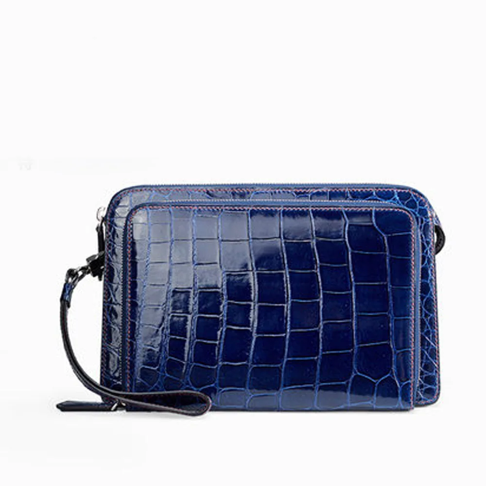 

KEXIMA gete Estuarine crocodile handmade Bay Crocodile leather handbag Men's leather large capacity business leisure handbag