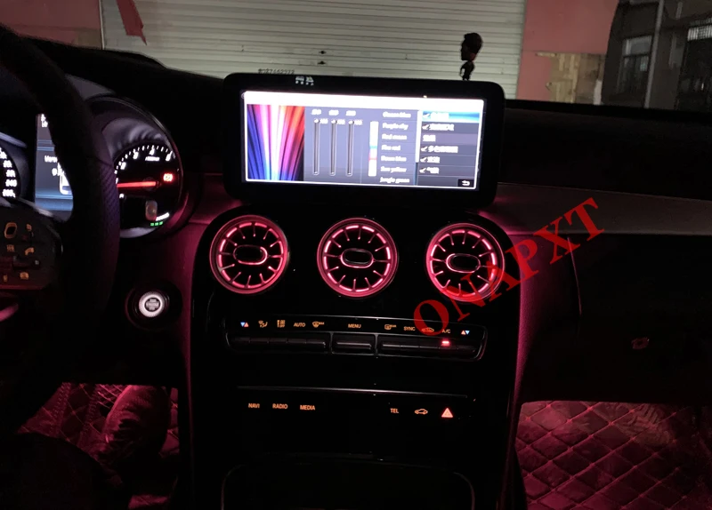 Фото Rotating Tweeter Lamp For Mercedes Benz For AMG Atmosphere LED C/GLC Coupe 2014-2022 X253 W205 Turbine Air Vent Ambient Light №2