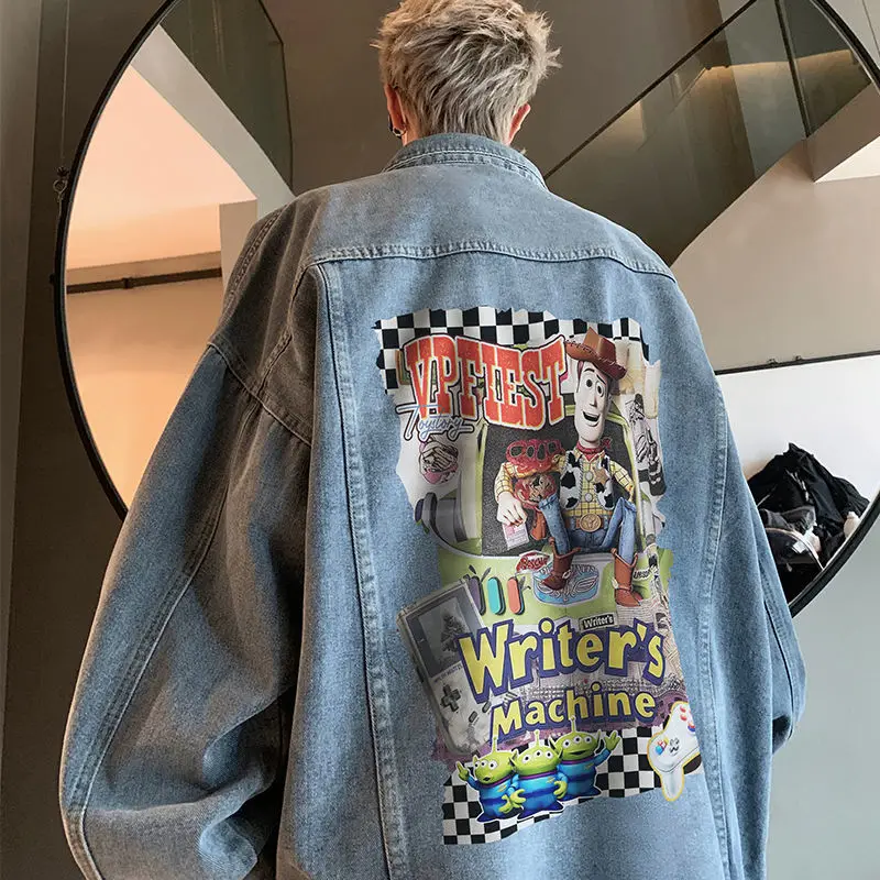 Американская джинсовая куртка High Street для мужчин и женщин осень-зима рабочая