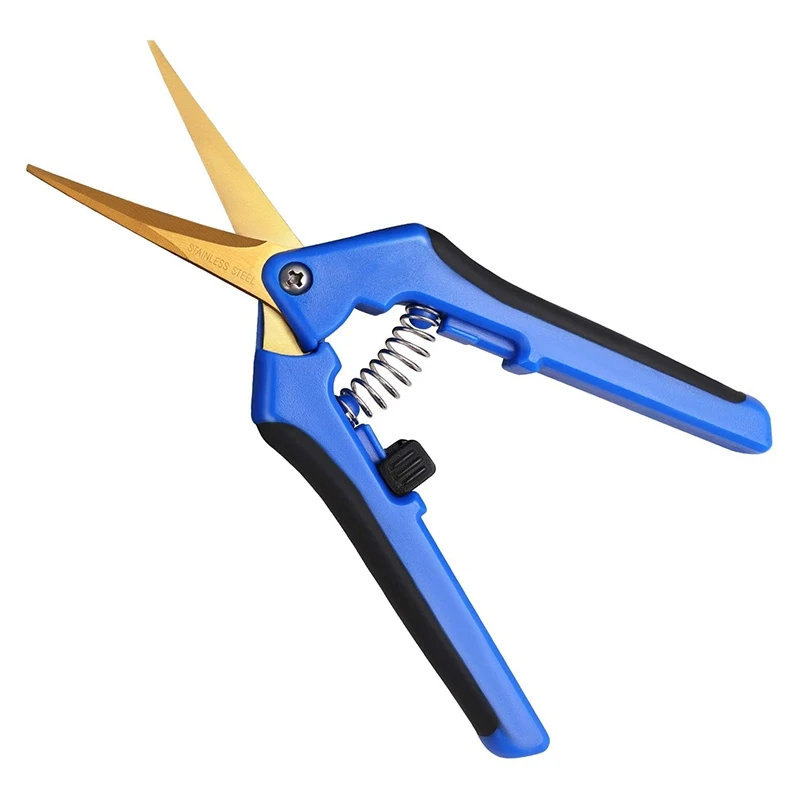 

New Garden Hand Trimmer, Trimmer Scissors With Stainless Steel Blade, 1 Pack, Blue
