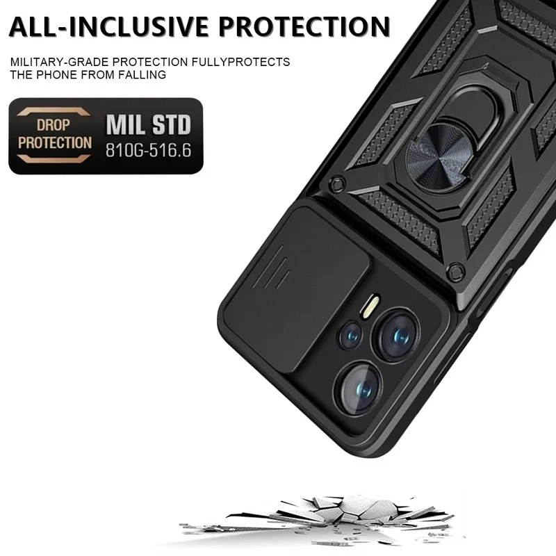 Фото Противоударный бронированный магнитный чехол для Poco F6 F5 F4 GT F3 X5 Pro X4 GT X3 NFC Coque для Poco M5S M4 M3 Pro C40 Чехол-держатель телефона №4