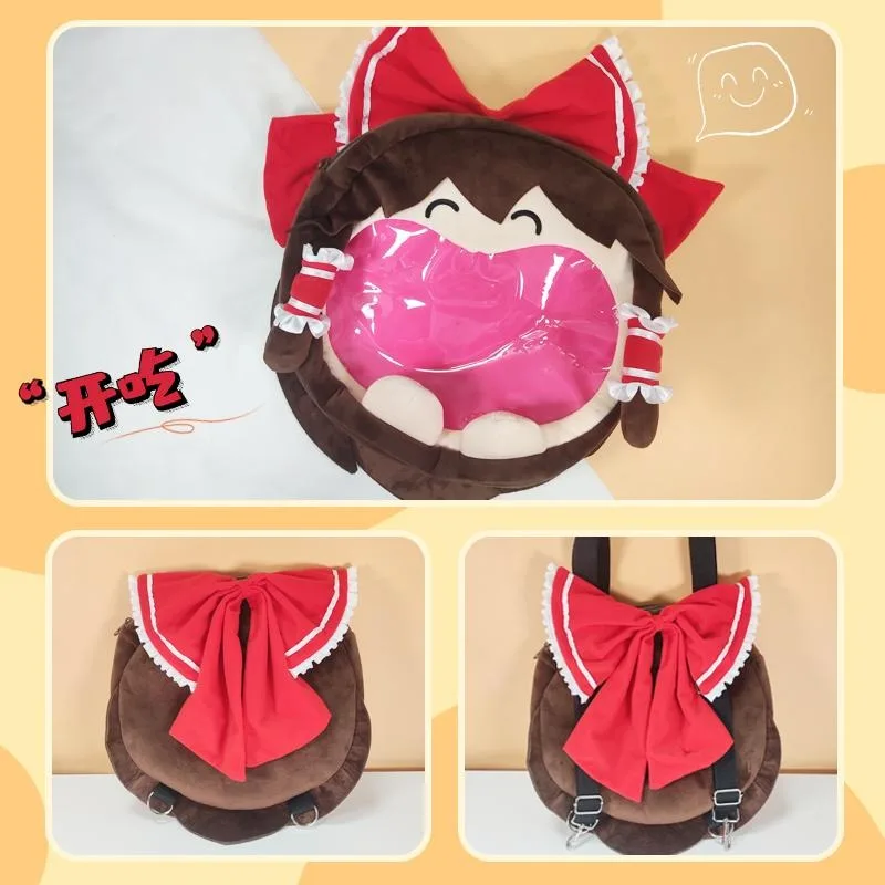 Фото Аниме TouHou Project Hakurei Reimu косплей большой рот прозрачный itabag студенческий рюкзак на молнии сумки через плечо №5