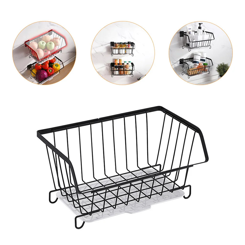 

1pc Wall-mounted Practical Hollow Multipurpose Hollowed Basket Fruit Basket Kitchen Basket