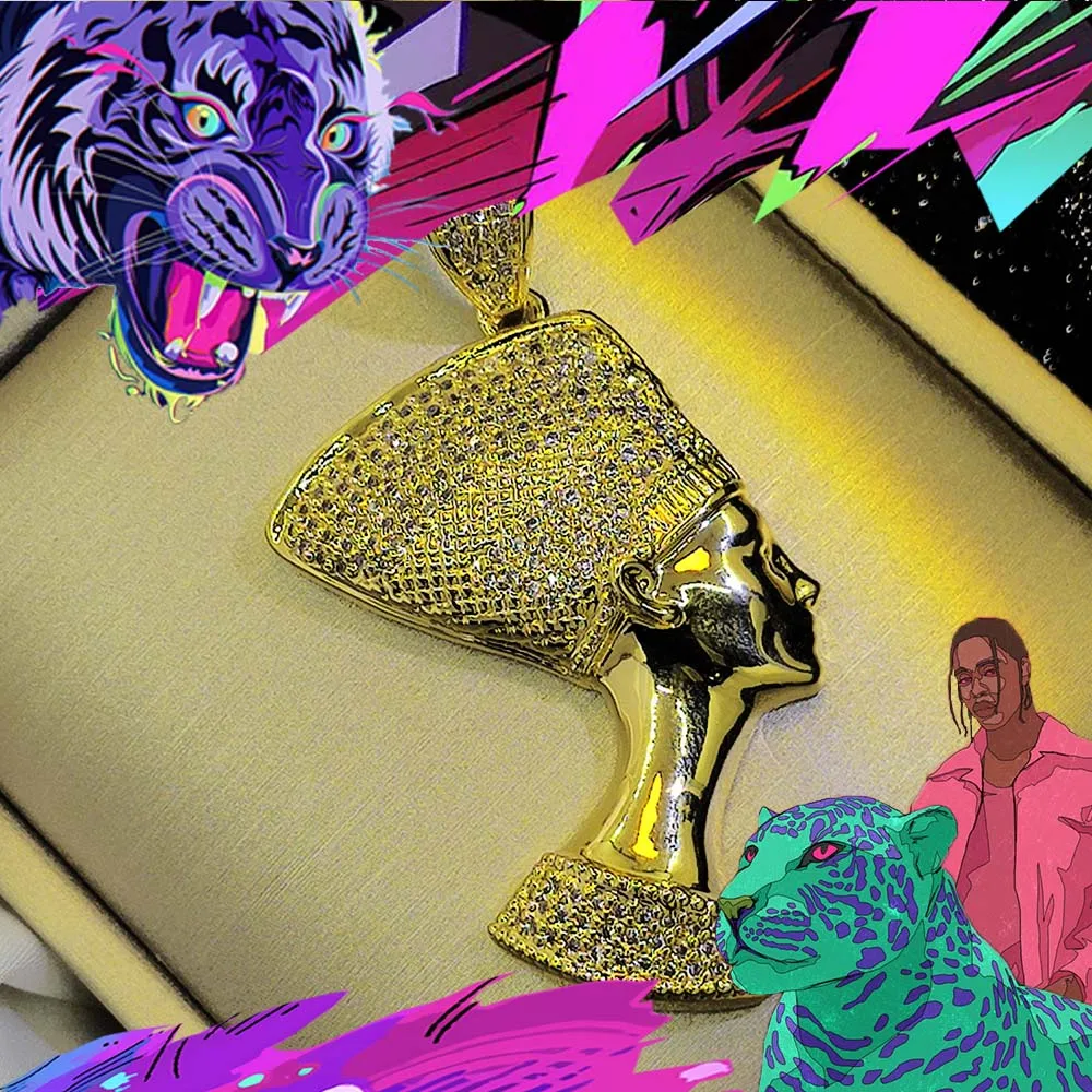 Ожерелье в стиле хип-хоп классического дизайна подвеска виде фигурки из