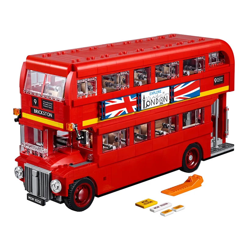 

В наличии 1686 шт. двухслойный автобус, дизайн лондонского автобуса, строительные блоки, кирпичи, игрушечный набор, модель 10258 21045 1266, рождественские подарки