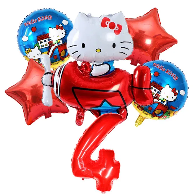Воздушный шар из алюминиевой фольги с рисунком Hello Kitty 32-дюймовый набор цифровых