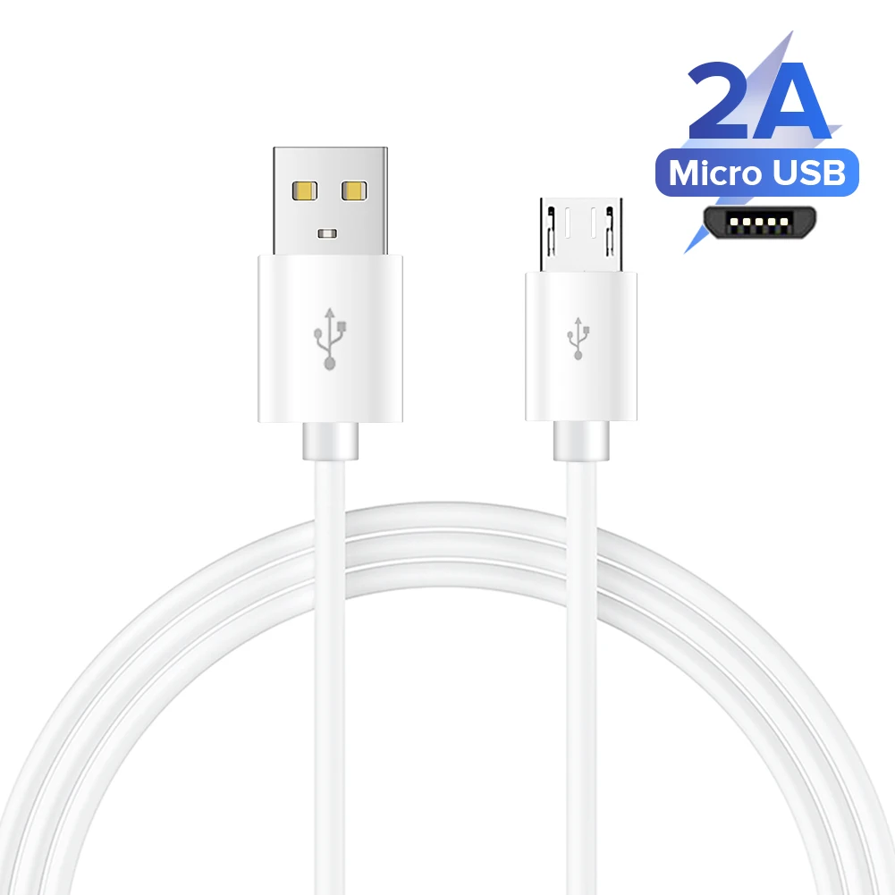 

High Speed Fast Charging Micro USB Cable 2A 1m 1.5m 2m 3m For iPad Pro 2021 Huawei Samsung Xiaomi Oneplus Sync Data Cords