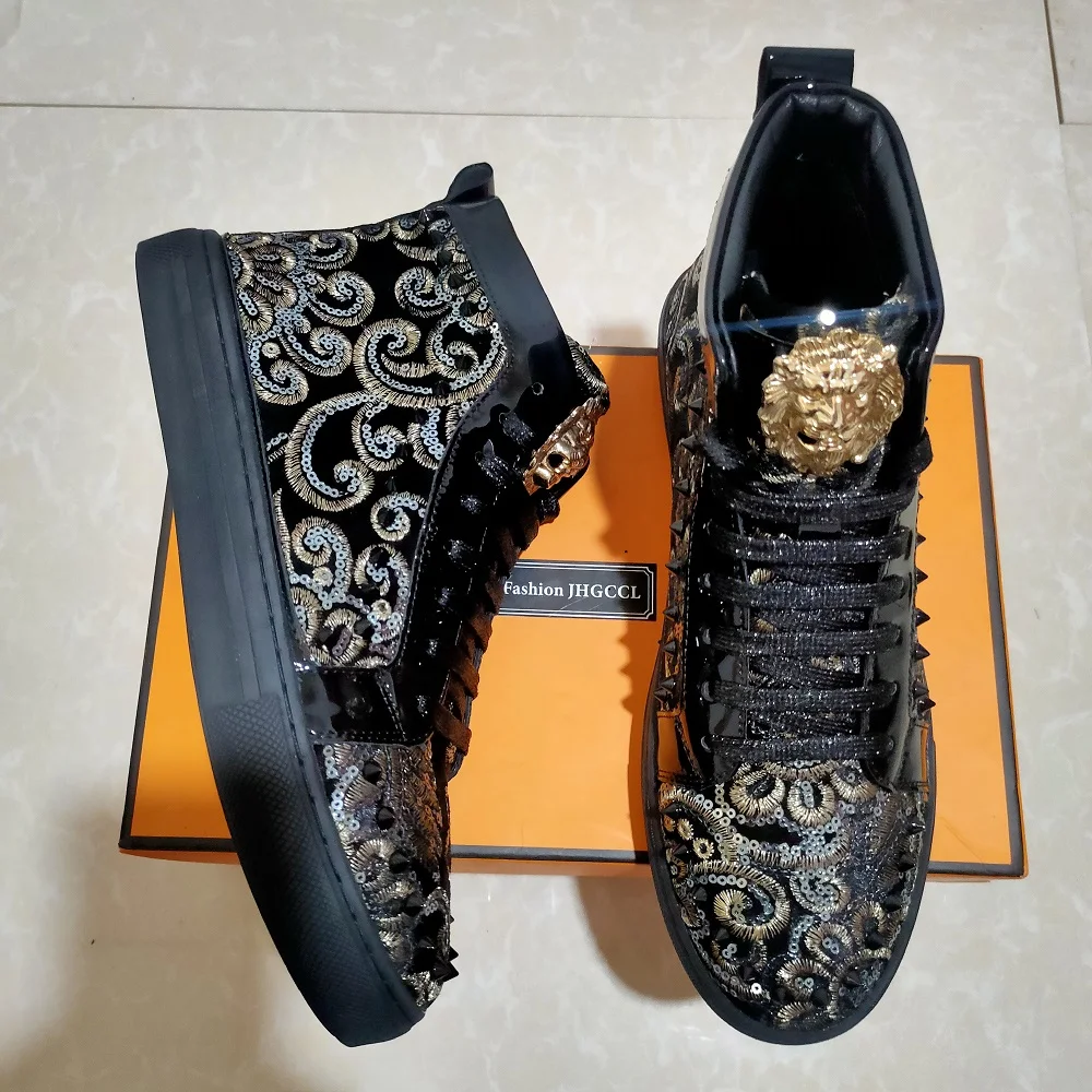 Neue Herren fort.000rittene besti Hyper Pailletten Freizeit schuhe Herrenmode Wohnungen Luxus Скейтборд Schuhe a7