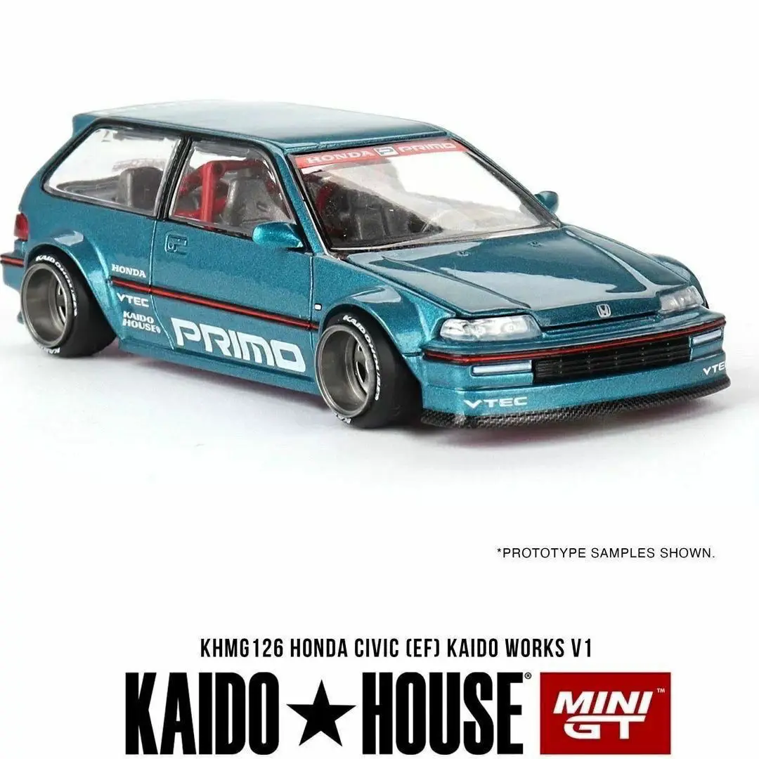 Kaido House+MINIGT 1:64 Модель автомобиля из сплава Honda Civic EF V1