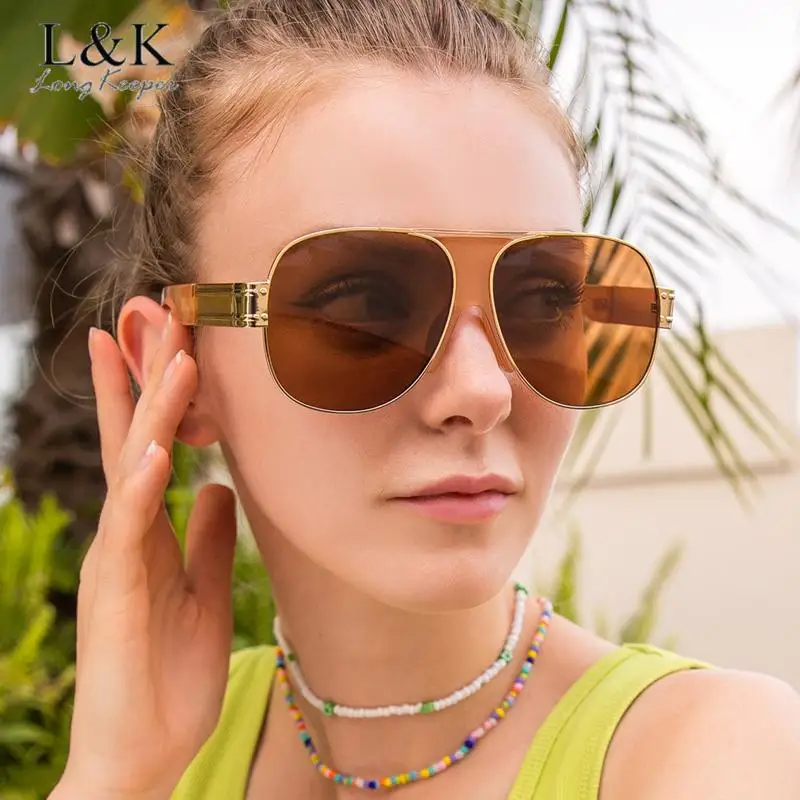 

Retro Oval Metal Trend Sunglasses Women 2022 Large Frame Mirror Men's Sunglasses Man Luxury Brand Vintage Eyewears Gafas De Sol