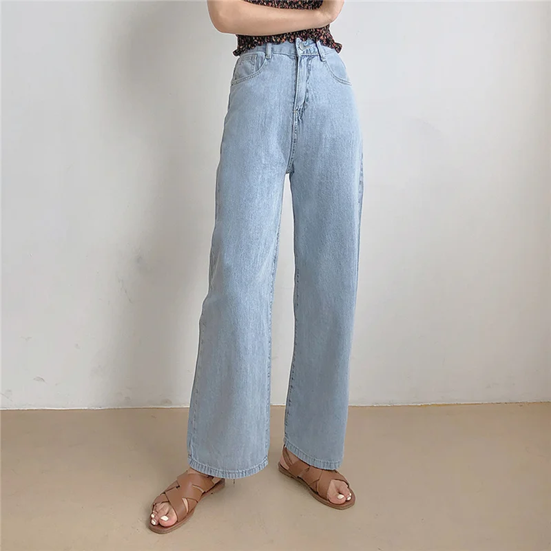 Female Fashion Vintage Harajuku Loose Casual Denim Pants 2023 Spring Wide Leg Jeans for Women Autumn Street High Waist Trousers