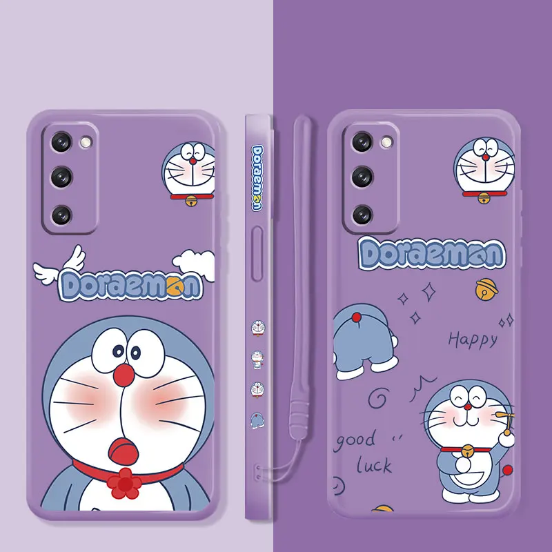 

Liquid Candy Case For Samsung Galaxy S22 S21 S20 FE Ultra S10 S9 S8 Plus S10e Note 20 10 Lite Doraemon Pocket Angels Smile
