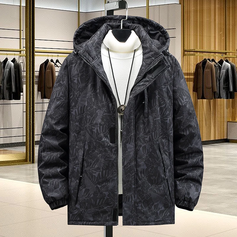 150KG New Arrival Winter Trend Cotton Padded Clothes Parkas Casual Thick Camouflage Mens Jackets Coats Plus Size 8XL 9XL10XL