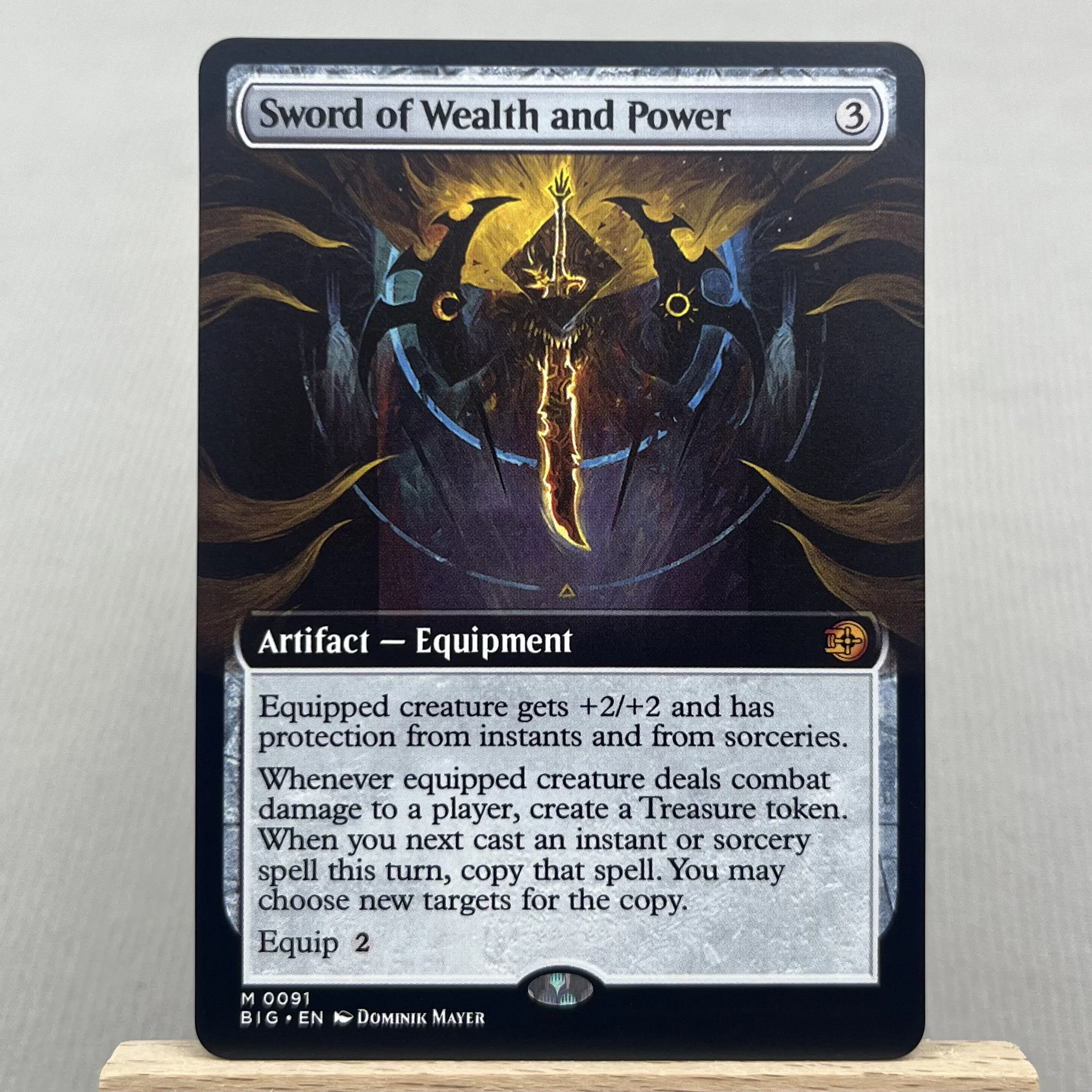 Фото BIG MH3 OTJ OTP HOLO7-I01 Карты Tcg Немецкий черный сердечник Волшебный тиранский меч богатства и силы Симуляторная сборка №2