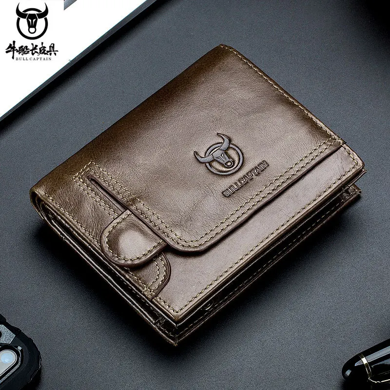 Cowhide Leather Genuine Leather Multifunctional Small Driver&Slicense Coin Purse Photo Card Package Wallet for Man