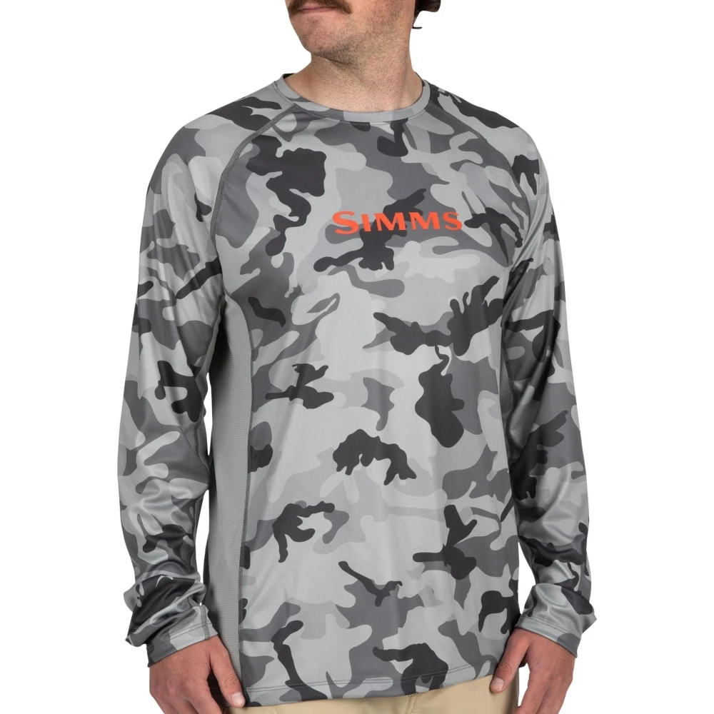 

Camouflage SIMMS Fishing Apparel Outdoor Double Color Long Sleeve T-shirt Sun Protection Angling Clothing