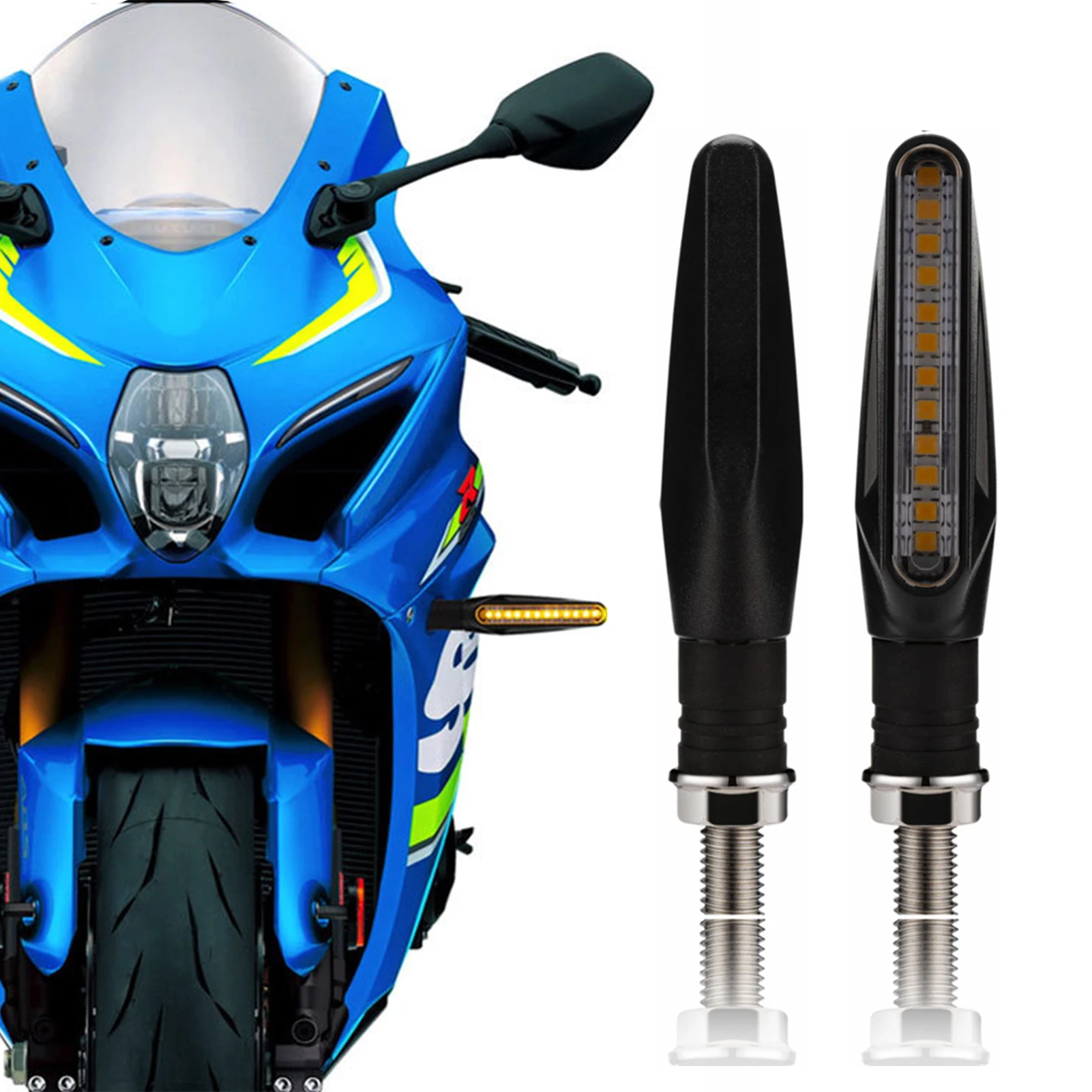 

2/4PCS Universal 12V Flashing Turn Signals Motorcycle LED Lights Rear Blinker Indicator Tail Light Motorcycle Turn Signal Lamp