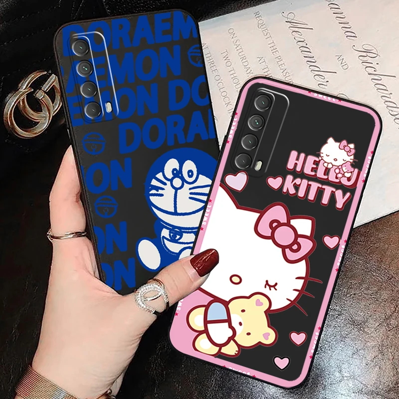 

Hello Kitty Kuromi Phone Case For Huawei P Smart Z 2019 2020 2021 P40 P30 P20 P10 Lite 5G Coque Black Soft Carcasa