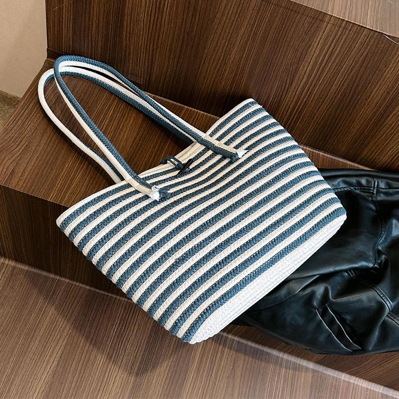 Striped Shoulder Bag Women Large Capacity Tote Bag HOT