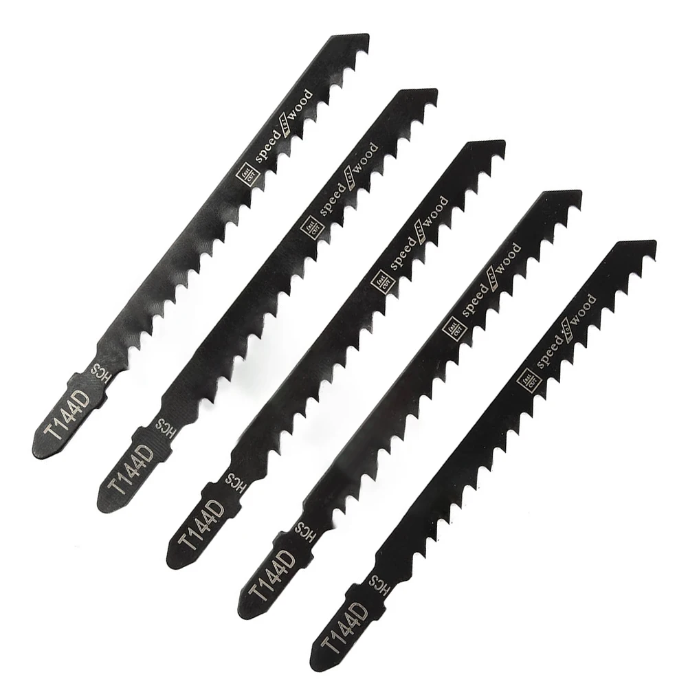 

5Pcs T144D HCS Jigsaw Blades Reciprocating 100mm Saw Blade Jig Saw Blades For High Speed Wood Plastic Board Cutting Woodworking