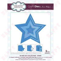 in and out collection stars metal cut dies scrapbook diary paper craft embossing album template manual knife mould card molds