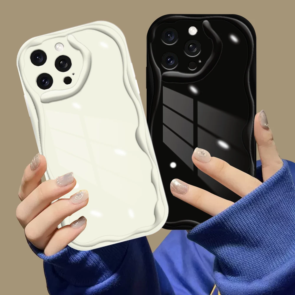 Чехлы для Infinix Hot 40 Pro 40i 50 задняя крышка с волнистым краем прозрачный мягкий