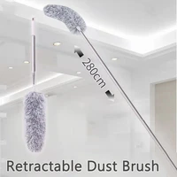 2 8m retractable dust brush long handle bendable head soft feather microfiber cleaning duster for home car cleaning duster