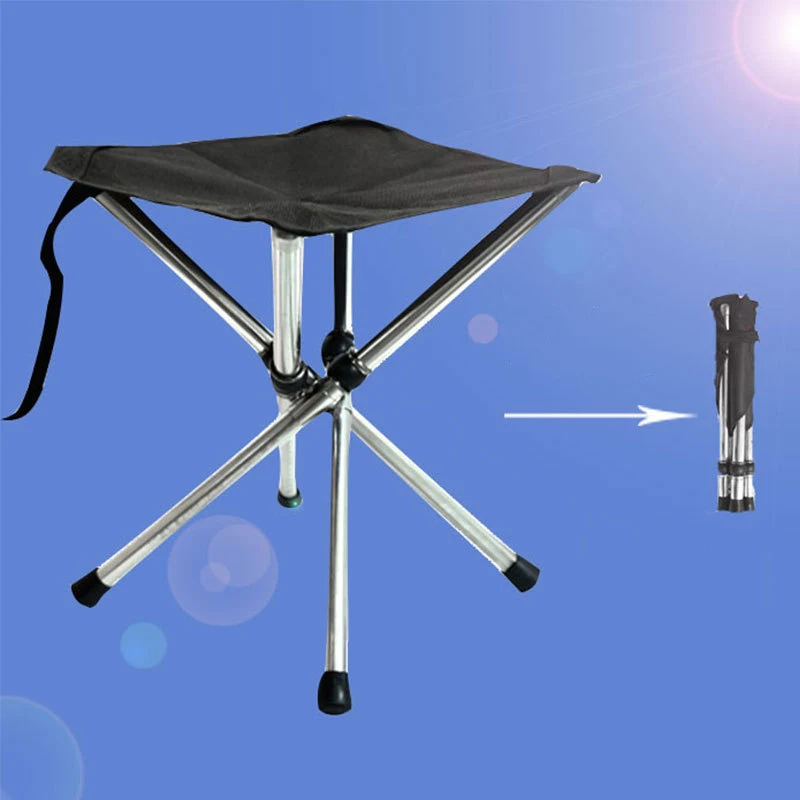 

Outdoor Folding Portable Stainless Steel Stool Adjustable Chair Oxford Cloth Seat Camping Fishing Maximum Weight Of 160KG