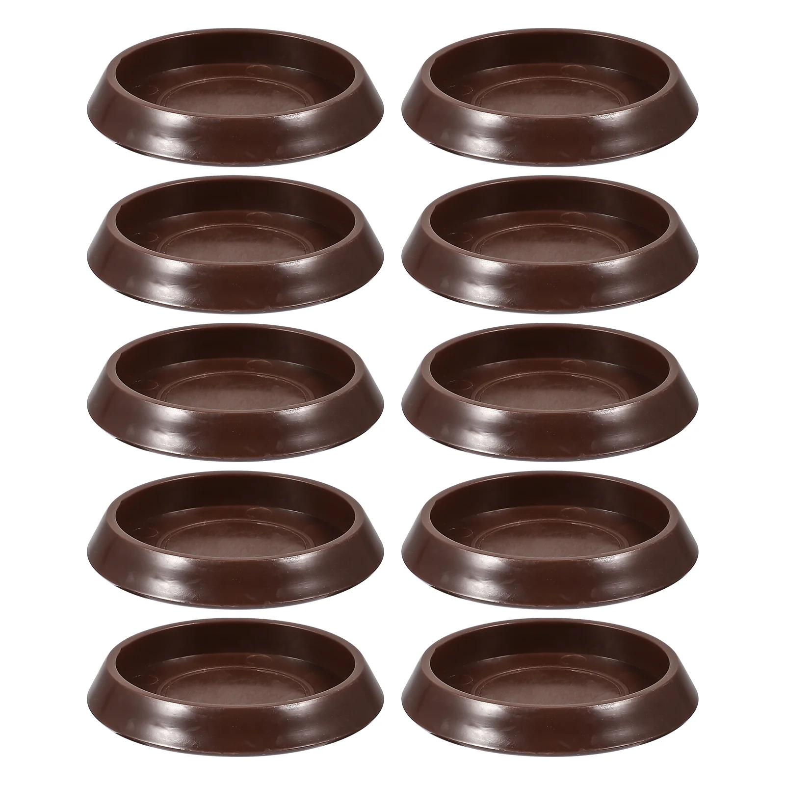 

10 Pcs Sofas Caster Cups Woven Easter Basket Handle Furniture Pads Brown Area Rug Non Skid Coasters Hardwood Floors Grippers