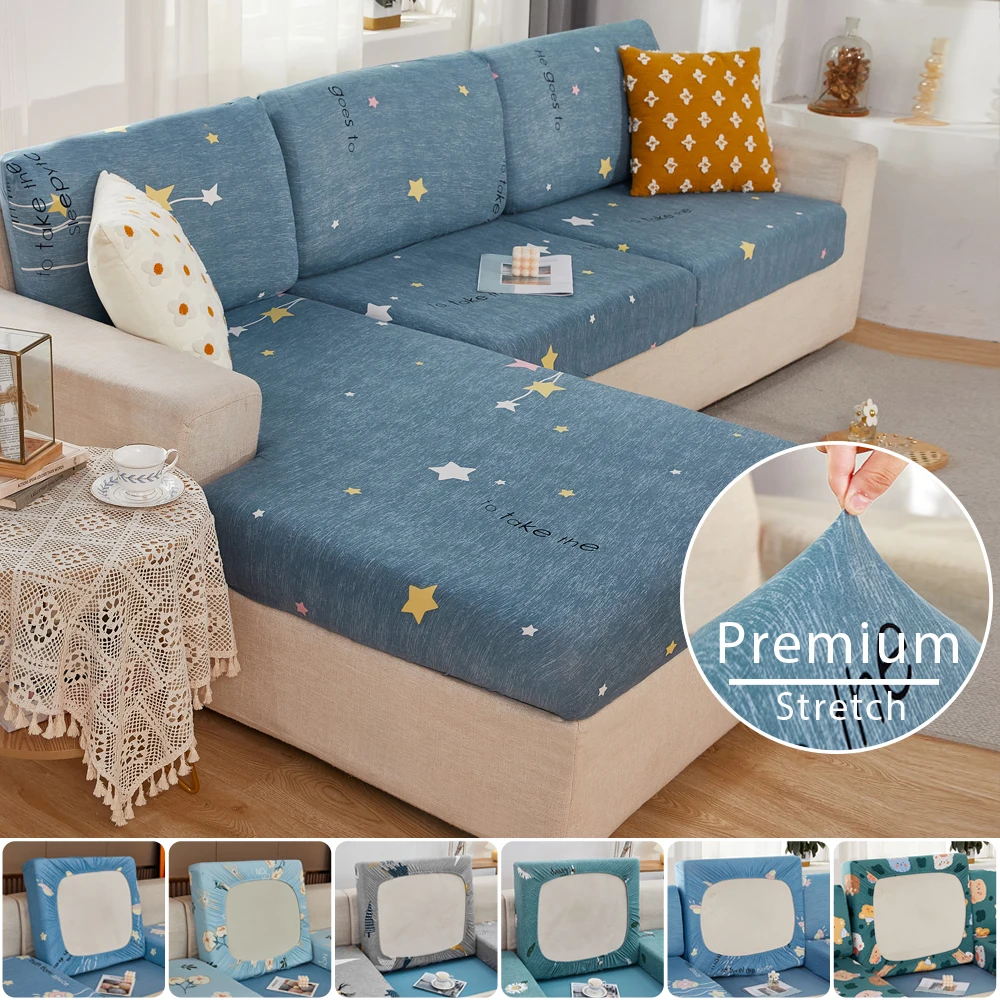 

Новинка, эластичные Чехлы для подушек на диванные сиденья с принтом, чехлы для дивана в гостиную, чехлы для дивана, чехлы на 1/2/3/4-местный дива...