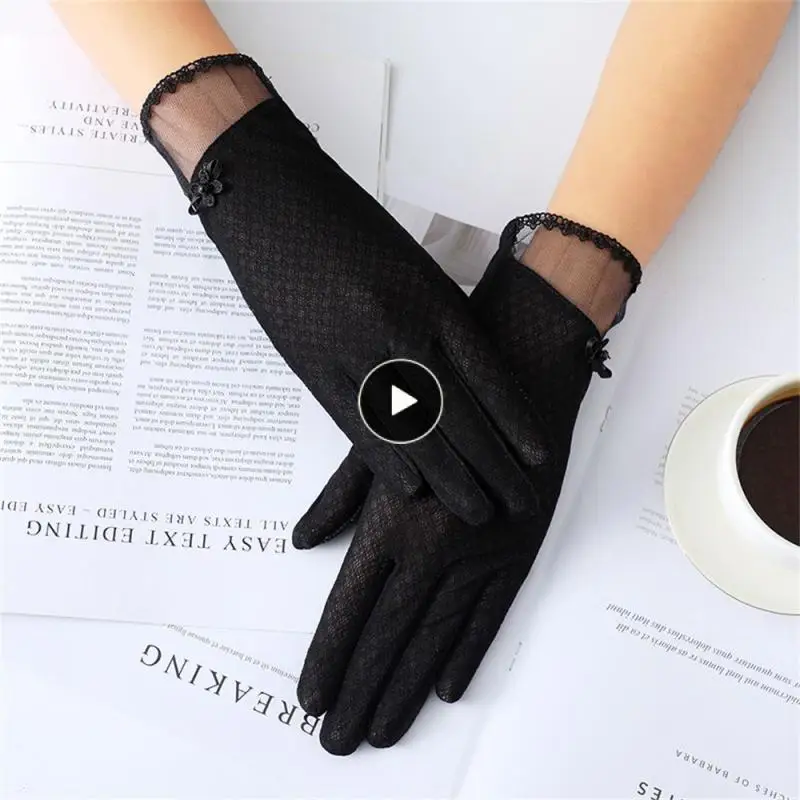 

Finger Gloves Sunshade Gloves Durable Soft Skin Ice Silk Gloves Comfortable Not Tight Breathable Thin Gloves Average Size Gloves