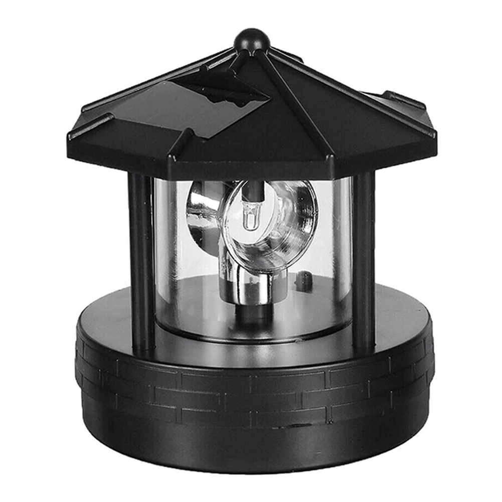 

LED Solar Lighthouse Garden Lawn Light with 360 degree Rotating Feature for Outdoor Waterproof Street Lighting