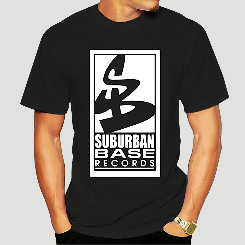 summer top tees Suburban Base Records T Shirt Clubwear Dj Breakbeat Hardcore Rave Jungle Fashion Classic Tee Shirt 5400X