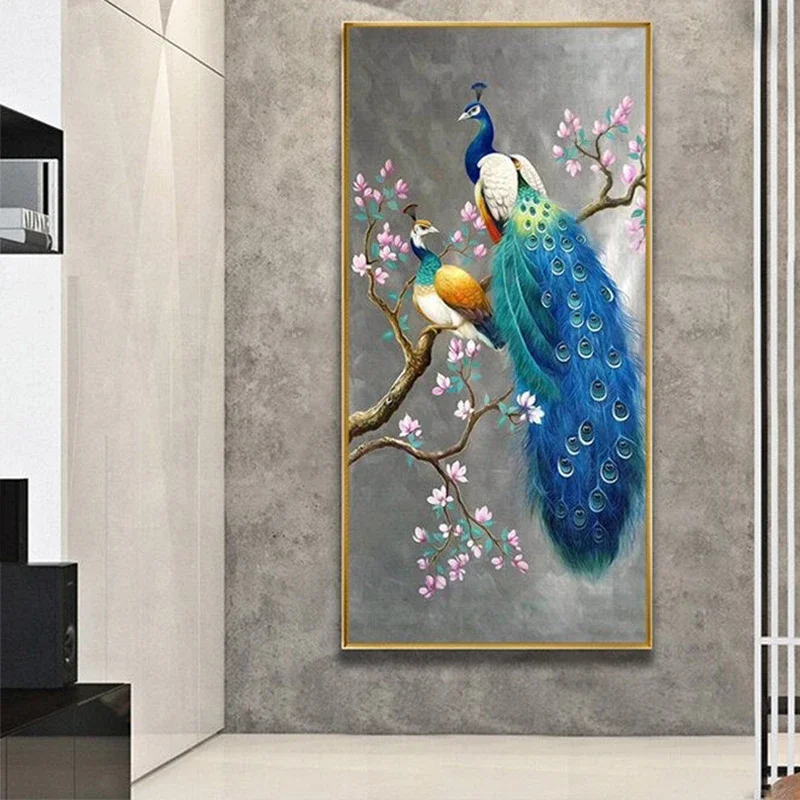 Павлин Магнолия 5D алмазная живопись DIY полная вышивка подарки ресторан офис