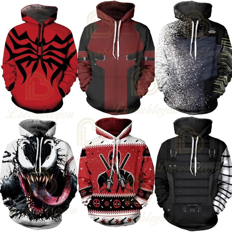 

Disney Superhero Death 2 Hoodie Cosplay Wade Winston Wilson 3D Printed Hoodies Super Soldier Endgame Sweatshirt Tops