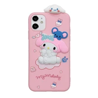 2022 new cartoon suitable for iphone12 anime mobile phone shell lying around cinnamoroll iphone13 mymelody cute soft silicone
