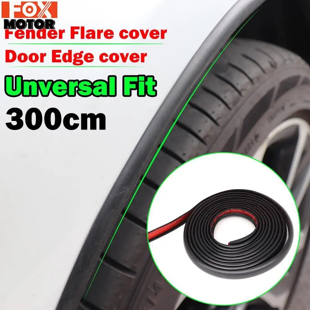 

300 см универсальные автомобильные резиновые Брызговики для защиты от брызг крыло для наращивания колеса Накладка для бровей защитная дверь уплотнительная прокладка для губ крышка