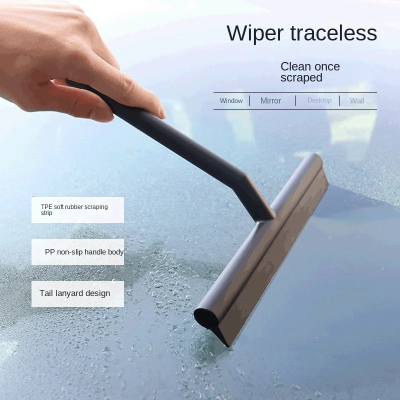 

2023 Shower Squeegee Window Glass Wiper Silicone Scraper Cleaner Long Holdle Bathroom Mirror Wiper Scraper Glass Cleaning