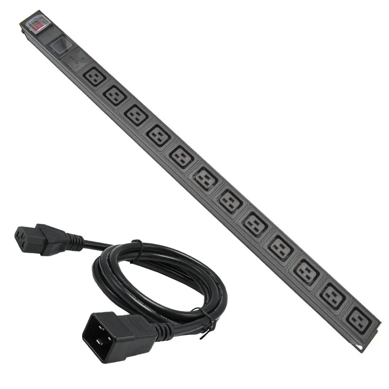 

PDU Power Strip C19 Way output Multiple SOCKET 12AC socket With current display meter IEC320 C14 port with Lightning protection