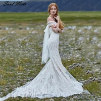 elegant strapless mermaid wedding dress for women lace appliques sweetheart bridal gown backless bridal dress robe de mari%c3%a9e