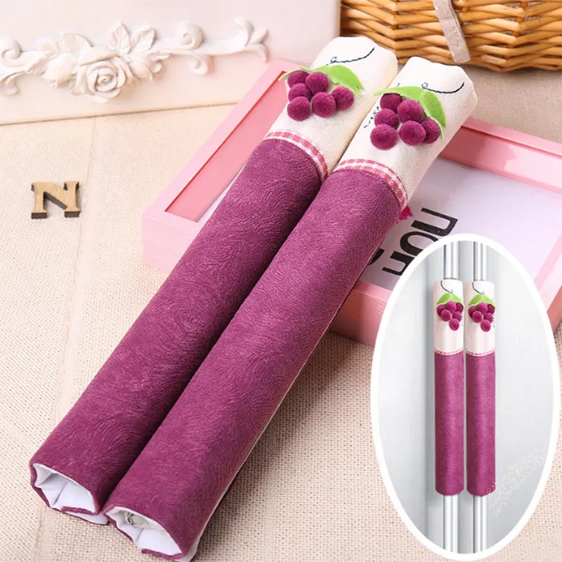 

A Double Door Refrigerator Handle Covers Kitchen Appliance Fridge Microwave Oven Covering Wrap